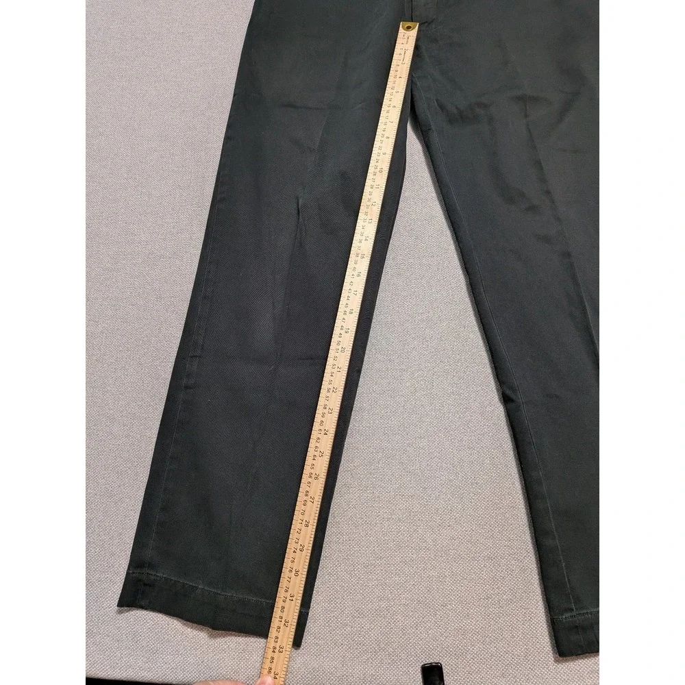 Polo Ralph Lauren Chino Mens Pants Black 36x32 VTG Breathable Belt Loops Pockets